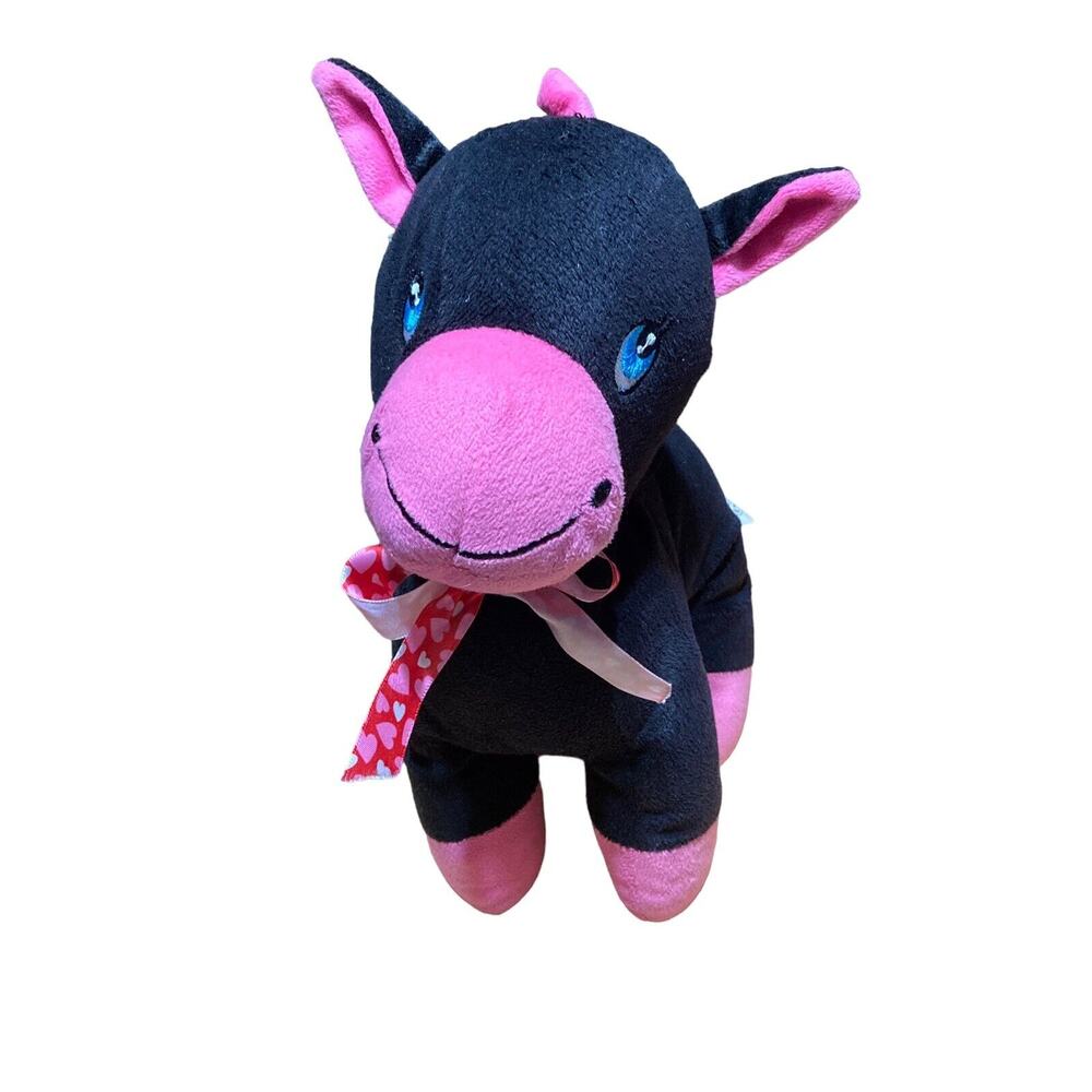A&A GLOBAL INDUSTRIES PLUSH Donkey Black Pink STUFFED‎ ANIMAL TOY